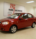 chevrolet aveo 2007 red sedan lt gasoline 4 cylinders front wheel drive automatic 27707