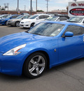 nissan 370z 2009 blue coupe gasoline 6 cylinders rear wheel drive automatic 79925