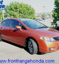 honda civic 2009 redline orange sedan si gasoline 4 cylinders front wheel drive 6 speed manual 80910