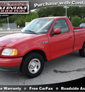 ford f 150 2002 red pickup truck xl gasoline 6 cylinders rear wheel drive automatic 77388