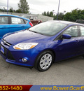ford focus 2012 sonic blue metallic hatchback se gasoline 4 cylinders front wheel drive automatic 98032