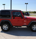 jeep wrangler 2005 red suv x gasoline 6 cylinders 4 wheel drive 6 speed manual 76087