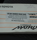 toyota matrix 2007 white hatchback gasoline 4 cylinders front wheel drive automatic 75228