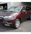 acura mdx 2009 dark cherry suv w tech dvd gasoline 6 cylinders all whee drive shiftable automatic 07712