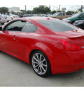 infiniti g37 2008 red coupe journey gasoline 6 cylinders rear wheel drive automatic 77090