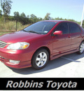 toyota corolla 2004 red sedan s gasoline 4 cylinders front wheel drive automatic 75503