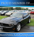 ford mustang 2011 black coupe gasoline 6 cylinders rear wheel drive automatic 13350