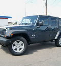 jeep wrangler unlimited 2007 steel blue suv x gasoline 6 cylinders 4 wheel drive 6 speed manual 80911