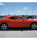 dodge challenger 2009 orange coupe r t gasoline 8 cylinders rear wheel drive 6 speed manual 77388