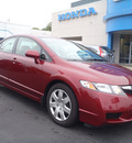 honda civic 2010 tango red pearl sedan lx gasoline 4 cylinders front wheel drive 5 speed automatic 44410