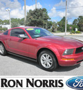 ford mustang 2005 red coupe v6 deluxe gasoline 6 cylinders rear wheel drive 5 speed manual 32783