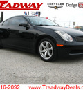 infiniti g35 2003 black coupe gasoline 6 cylinders dohc rear wheel drive automatic 45840