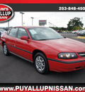 chevrolet impala 2005 red sedan gasoline 6 cylinders front wheel drive automatic 98371