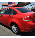 ford focus 2008 red sedan se gasoline 4 cylinders front wheel drive automatic 92653