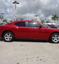 dodge charger 2007 red sedan gasoline 6 cylinders rear wheel drive automatic 33157