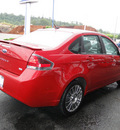 ford focus 2010 red sedan ses gasoline 4 cylinders front wheel drive automatic 98032
