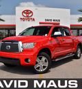 toyota tundra 2011 red limited gasoline 8 cylinders 2 wheel drive automatic 32771