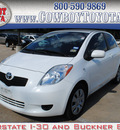 toyota yaris 2008 white hatchback gasoline 4 cylinders front wheel drive 5 speed manual 75228