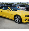 chevrolet camaro convertible 2011 yellow 2 ss gasoline 8 cylinders rear wheel drive 6 spd auto 77090