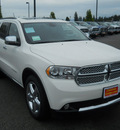 dodge durango 2011 white suv citadel gasoline 6 cylinders all whee drive 5 speed automatic 99212