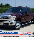 ford f 350 super duty 2011 dk  red lariat biodiesel 8 cylinders 4 wheel drive automatic 62708