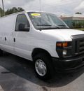 ford econoline cargo 2011 white van e 150 flex fuel 8 cylinders rear wheel drive automatic with overdrive 32401