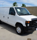 ford econoline cargo 2010 white van e 250 flex fuel 8 cylinders rear wheel drive automatic with overdrive 76108