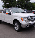 ford f 150 2011 white pickup truck lariat gasoline 6 cylinders 2 wheel drive automatic 46168