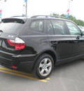 bmw x3 2008 black suv 3 0si gasoline 6 cylinders all whee drive automatic 13502
