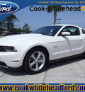 ford mustang 2011 white coupe gt gasoline 8 cylinders rear wheel drive automatic 32401