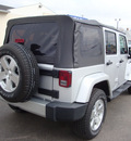 jeep wrangler unlimited 2008 silver suv sahara gasoline 6 cylinders 4 wheel drive manual 45324
