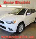 mitsubishi outlander sport 2011 white es gasoline 4 cylinders front wheel drive automatic 44060