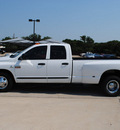 dodge ram pickup 3500 2007 white pickup truck diesel 6 cylinders 2 wheel drive 6 speed manual 76087