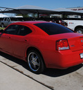 dodge charger 2009 red sedan gasoline 6 cylinders rear wheel drive automatic 76087