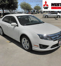 ford fusion 2010 white metallic sedan se gasoline 4 cylinders front wheel drive automatic 78238