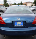 honda accord 2005 sapphire blue coupe ex v 6 gasoline 6 cylinders front wheel drive automatic 07701