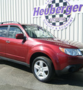 subaru forester 2010 red suv 2 5x premium gasoline 4 cylinders all whee drive automatic 80905