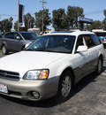 subaru outback 2001 white wagon limited gasoline 4 cylinders all whee drive 5 speed manual 94063