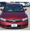 honda civic 2011 red sedan lx gasoline 4 cylinders front wheel drive 5 speed automatic 77388