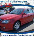 kia spectra 2005 red hatchback spectra5 gasoline 4 cylinders front wheel drive automatic 99336