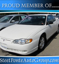 chevrolet monte carlo 2005 white coupe ls gasoline 6 cylinders front wheel drive automatic 13350