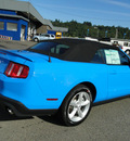 ford mustang 2012 grabber blue premium gasoline 8 cylinders rear wheel drive 6 speed manual 98032