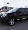 nissan rogue 2011 black sv gasoline 4 cylinders front wheel drive automatic with overdrive 76018