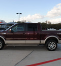 ford f 150 2009 red king ranch flex fuel 8 cylinders 4 wheel drive automatic 76087