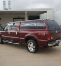 ford f 250 super duty 2006 dk  red lariat diesel 8 cylinders 4 wheel drive automatic with overdrive 76108