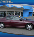 chevrolet monte carlo 2003 red coupe ss gasoline 6 cylinders front wheel drive automatic 46219