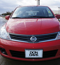 nissan versa 2011 red hatchback gasoline 4 cylinders front wheel drive automatic with overdrive 76018