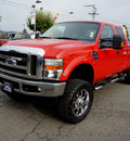 ford f 350 super duty 2008 red lariat 4x4 diesel 8 cylinders 4 wheel drive automatic 98371