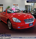 lexus sc 430 2002 red navigation gasoline 8 cylinders rear wheel drive automatic 07755
