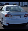 toyota corolla 2011 white sedan gasoline 4 cylinders front wheel drive 4 speed automatic 46219